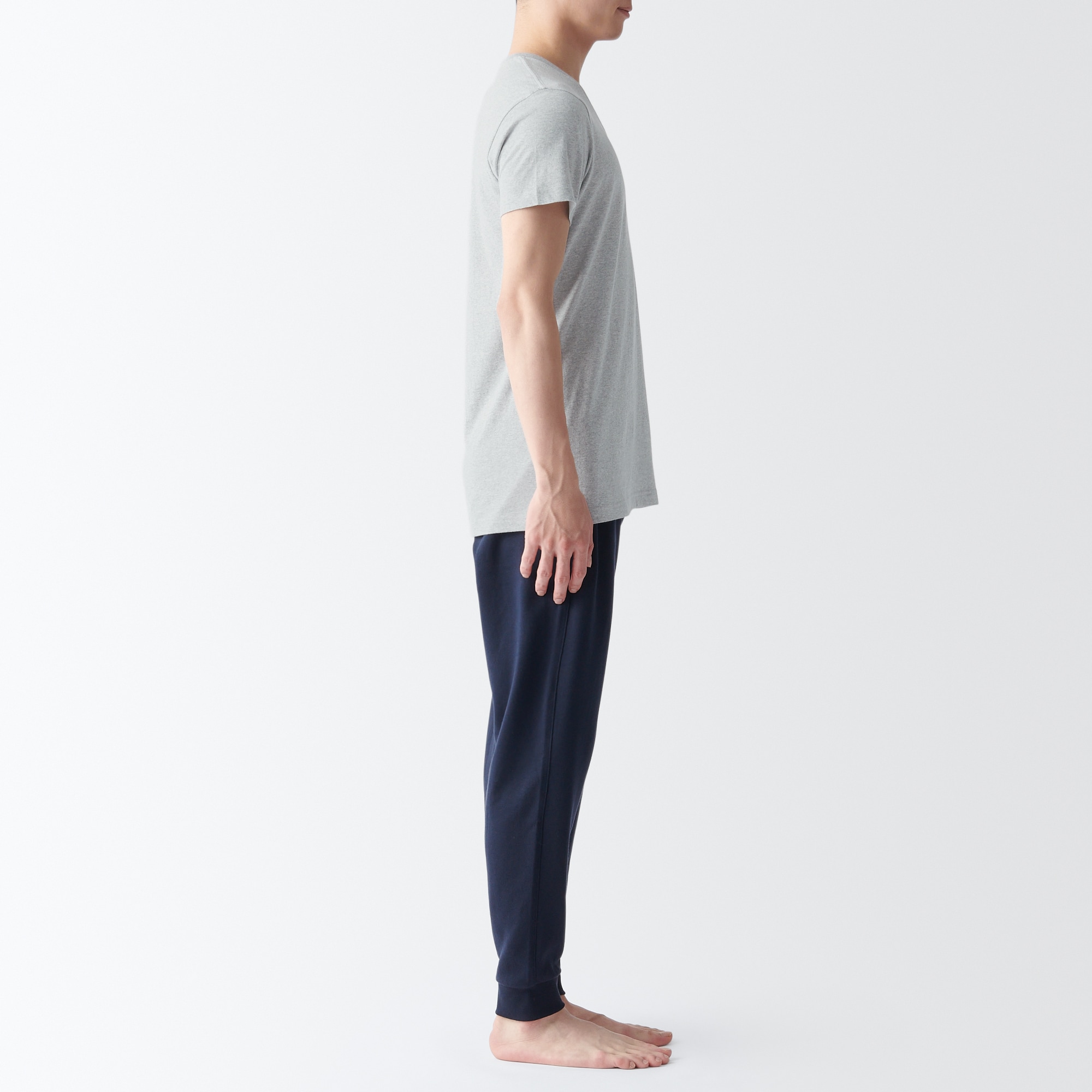 紳士　脇に縫い目のない　２枚組　Ｖネック半袖Ｔシャツ