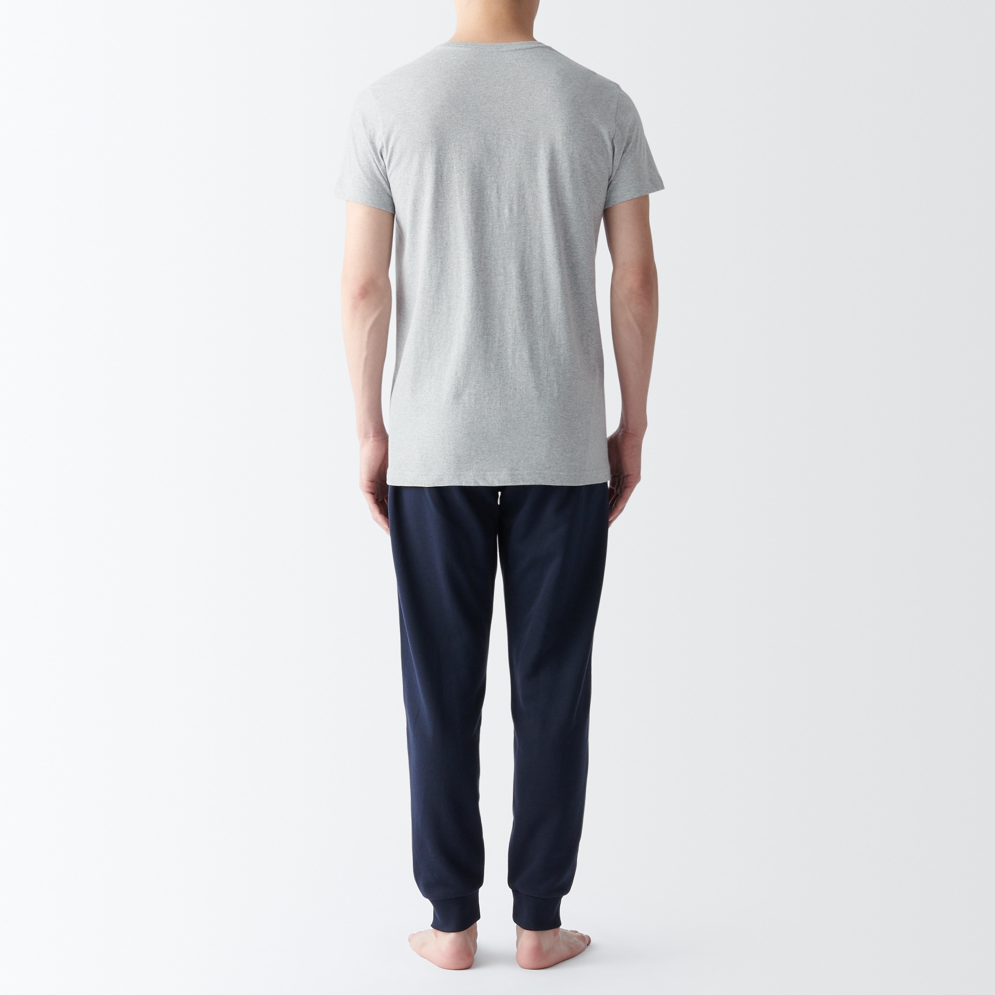紳士　脇に縫い目のない　２枚組　Ｖネック半袖Ｔシャツ