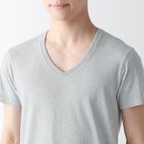 紳士　脇に縫い目のない　２枚組　Ｖネック半袖Ｔシャツ