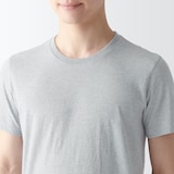 紳士　脇に縫い目のない　２枚組　クルーネック半袖Ｔシャツ