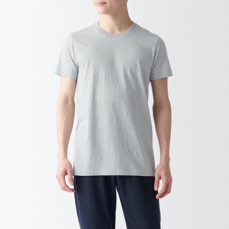 紳士 脇に縫い目のない 2枚組 クルーネック半袖Tシャツ | 無印良品