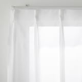 綿ボイルプリーツレースカーテン／オフ白
