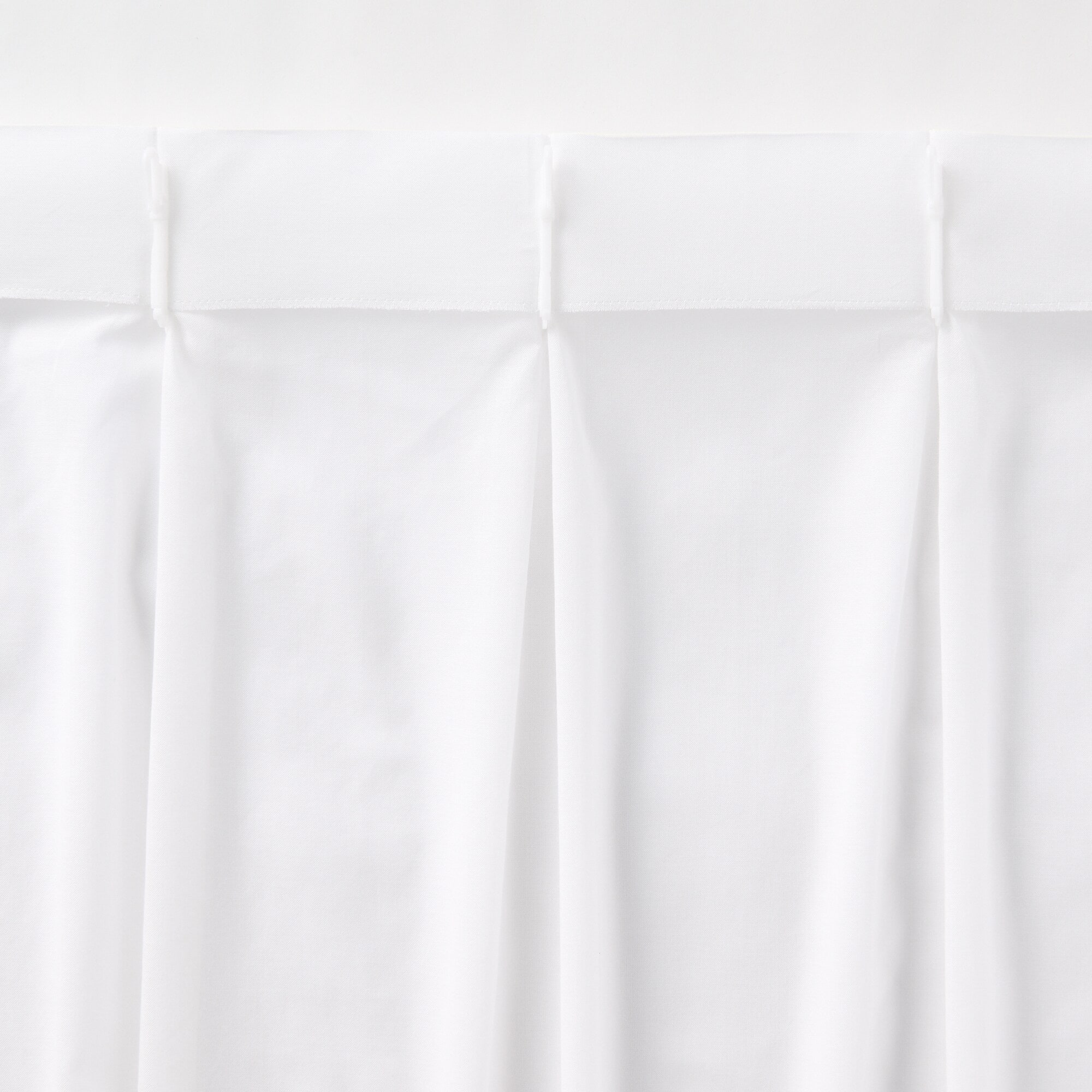 綿ボイルプリーツレースカーテン／ベージュ