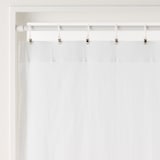 綿ボイルノンプリーツレースカーテン／オフ白