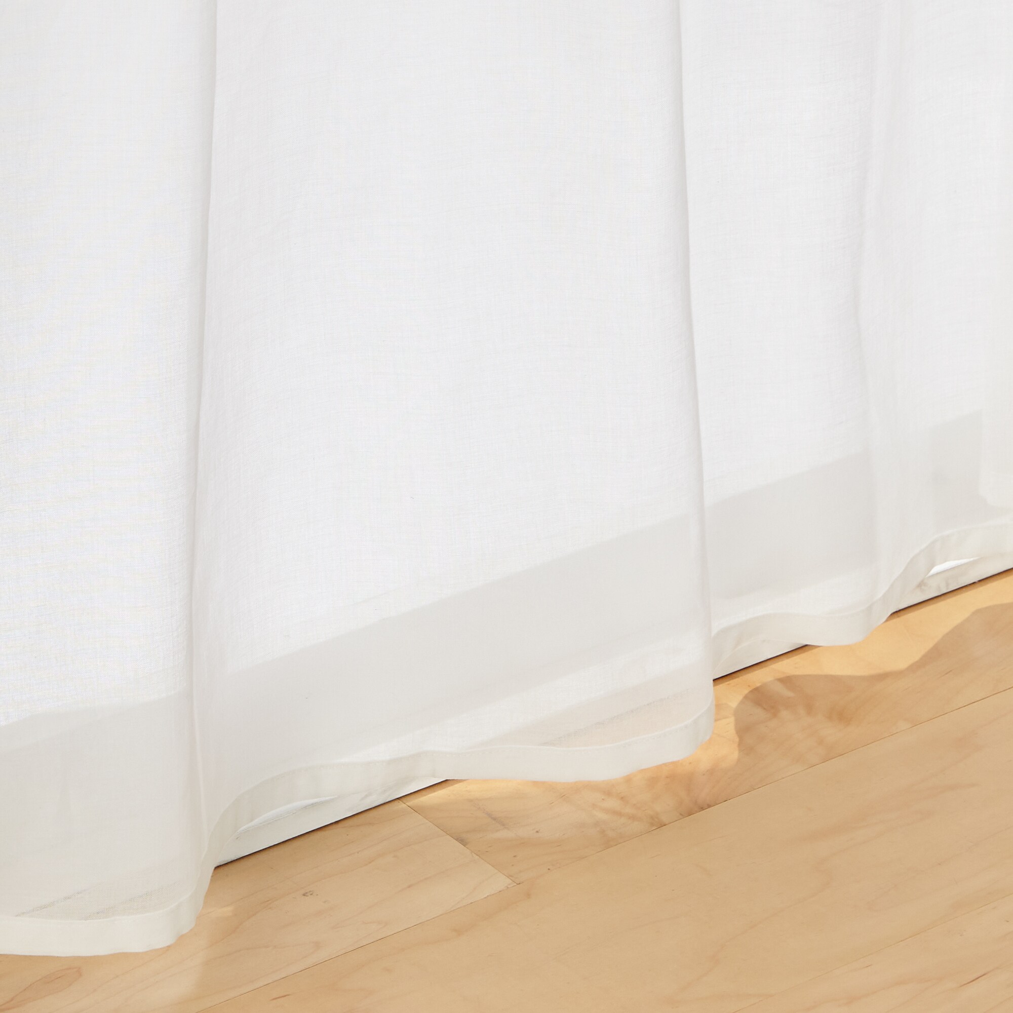 綿ボイルノンプリーツレースカーテン　オフ白　オーダー品　丈長め 綿ボイルノンプリーツレースカーテン／オフ白 | 無印良品