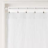 綿ボイルノンプリーツレースカーテン／ベージュ