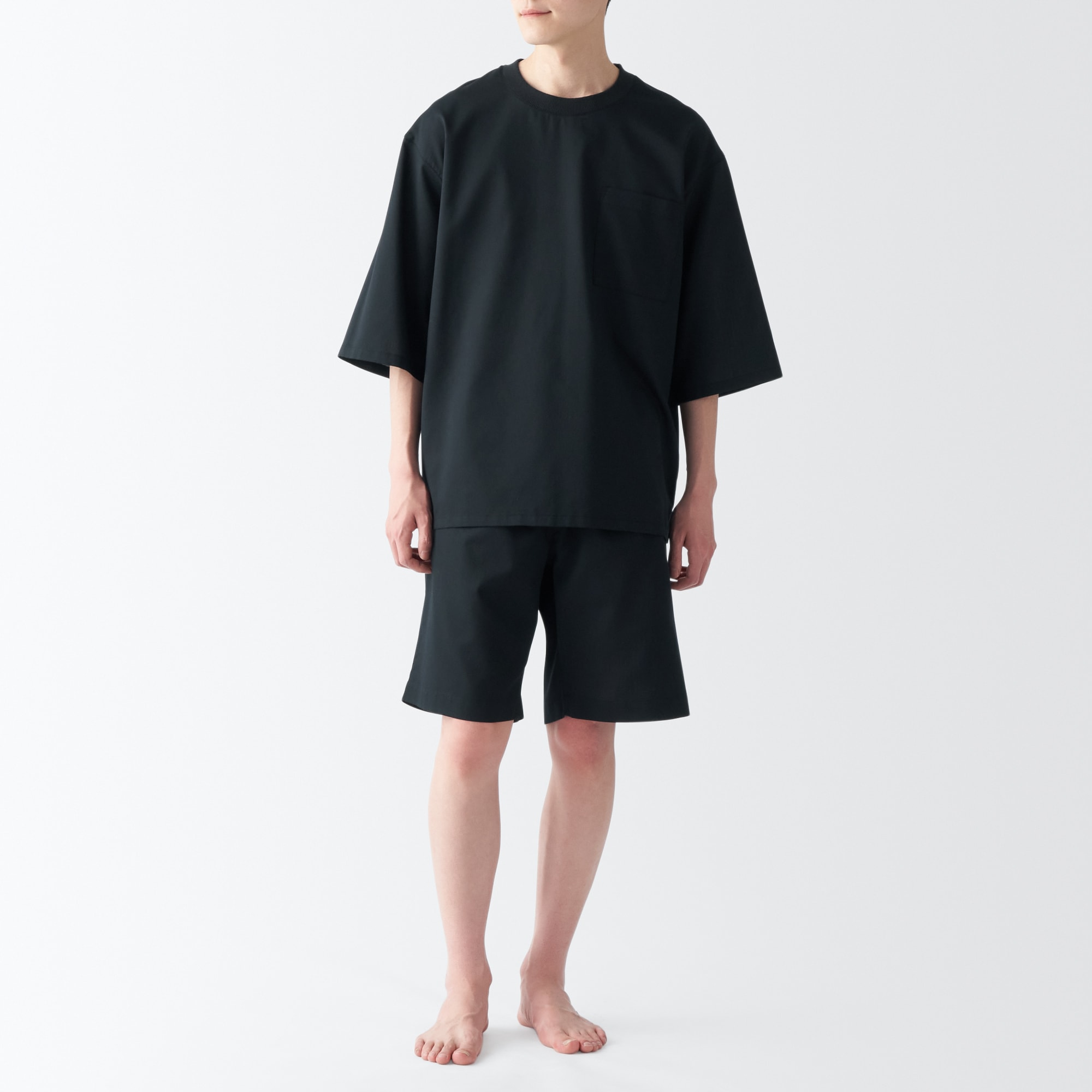 紳士 二重ガーゼ スキッパー半袖パジャマ | 無印良品