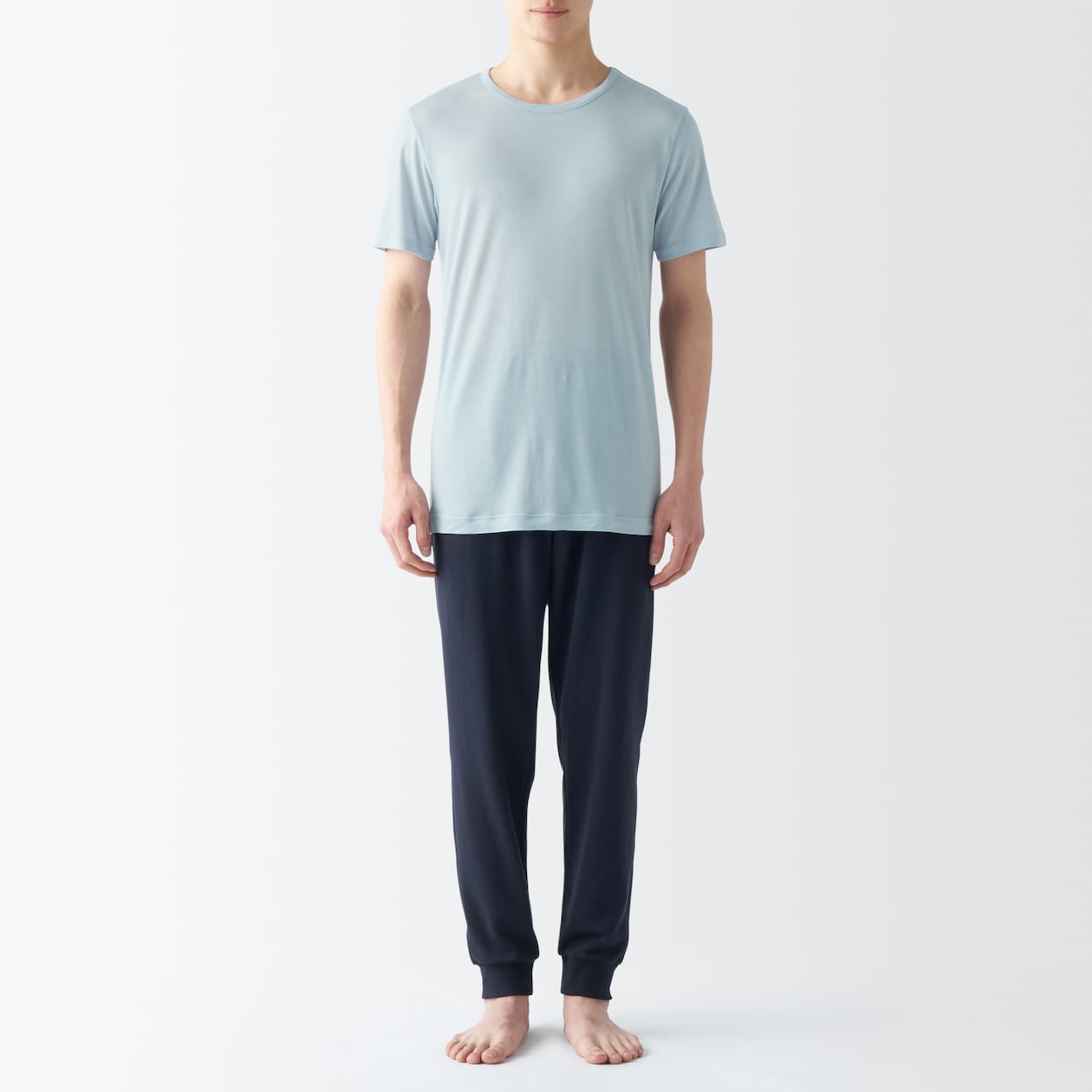 紳士　ひんやりなめらか　クルーネック半袖Ｔシャツ