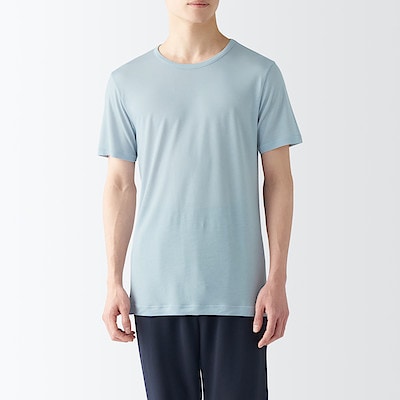紳士　ひんやりなめらか　クルーネック半袖Ｔシャツ