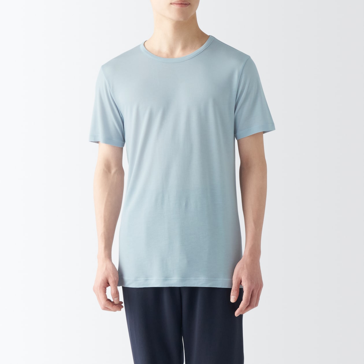 紳士　ひんやりなめらか　クルーネック半袖Ｔシャツ