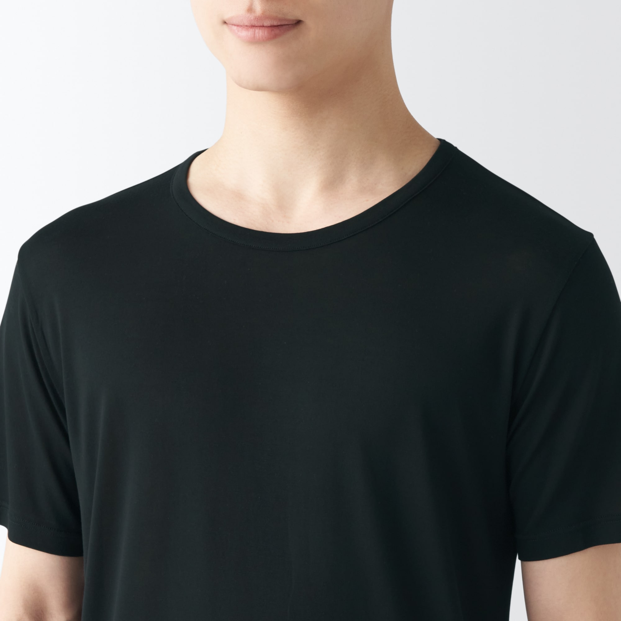 紳士　ひんやりなめらか　クルーネック半袖Ｔシャツ