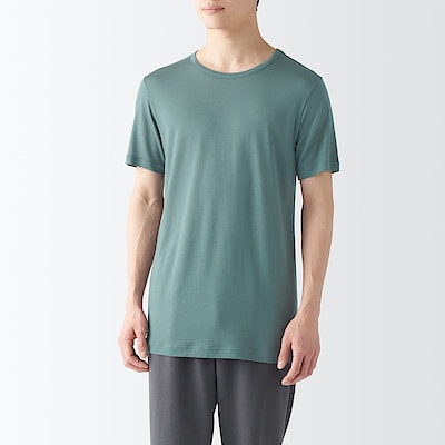 紳士　ひんやりなめらか　クルーネック半袖Ｔシャツ