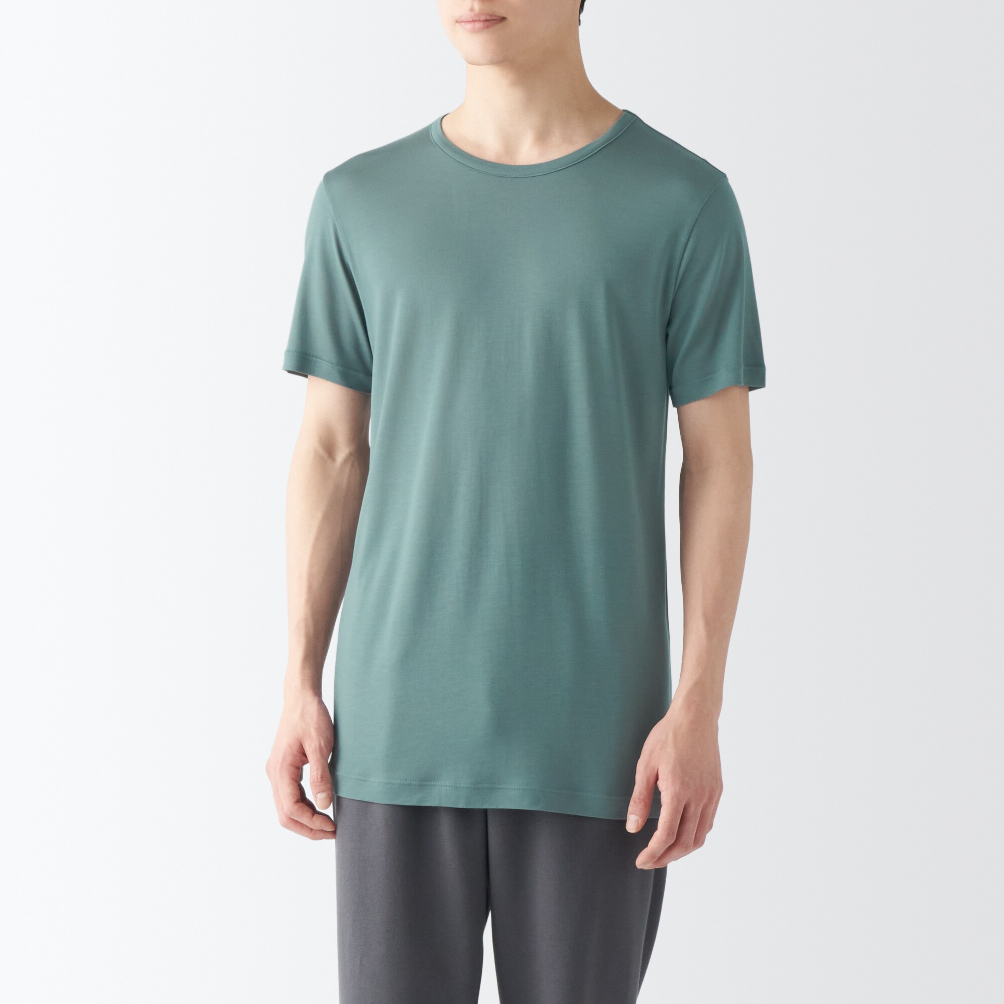 紳士　ひんやりなめらか　クルーネック半袖Ｔシャツ