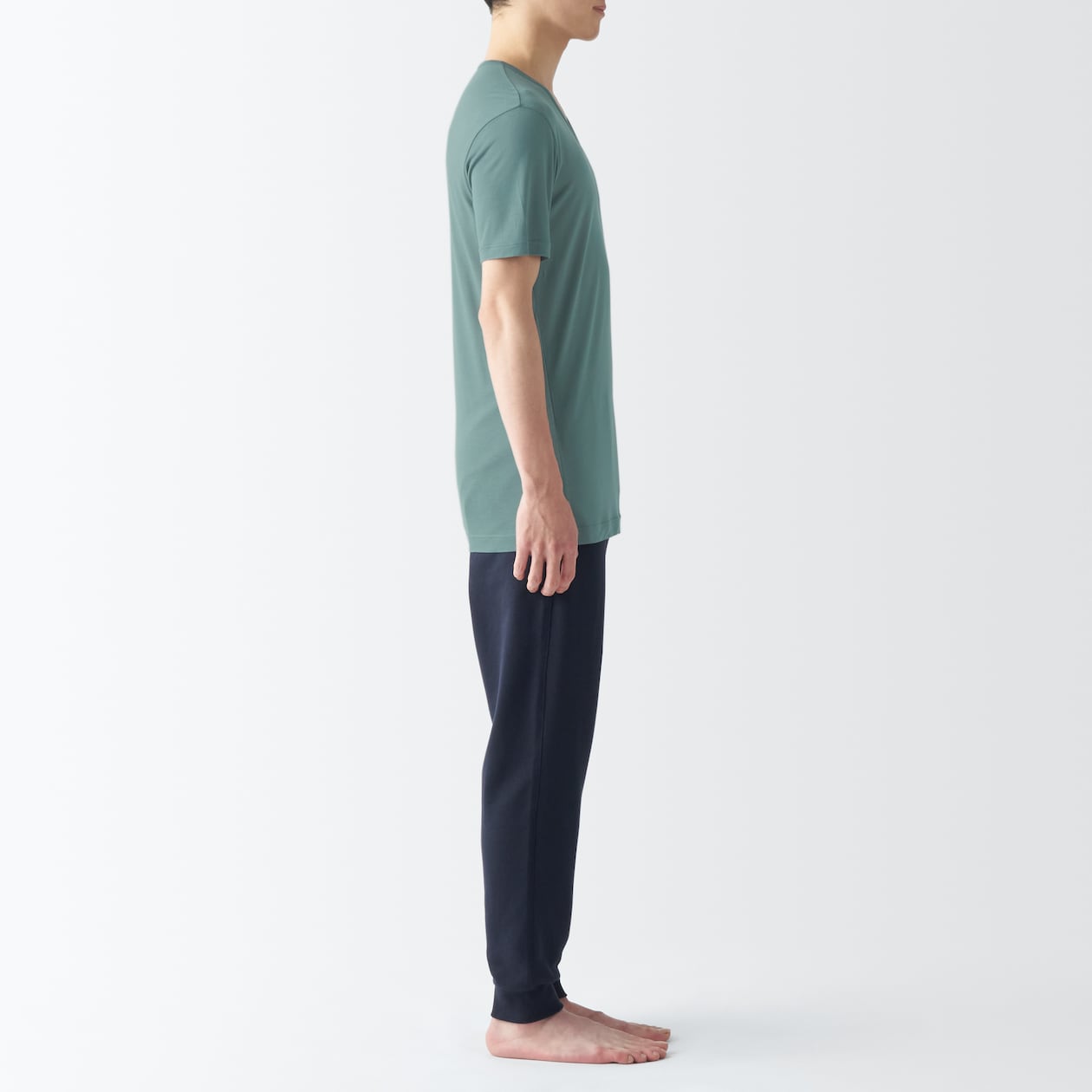 紳士　ひんやりなめらか　Ｖネック半袖Ｔシャツ