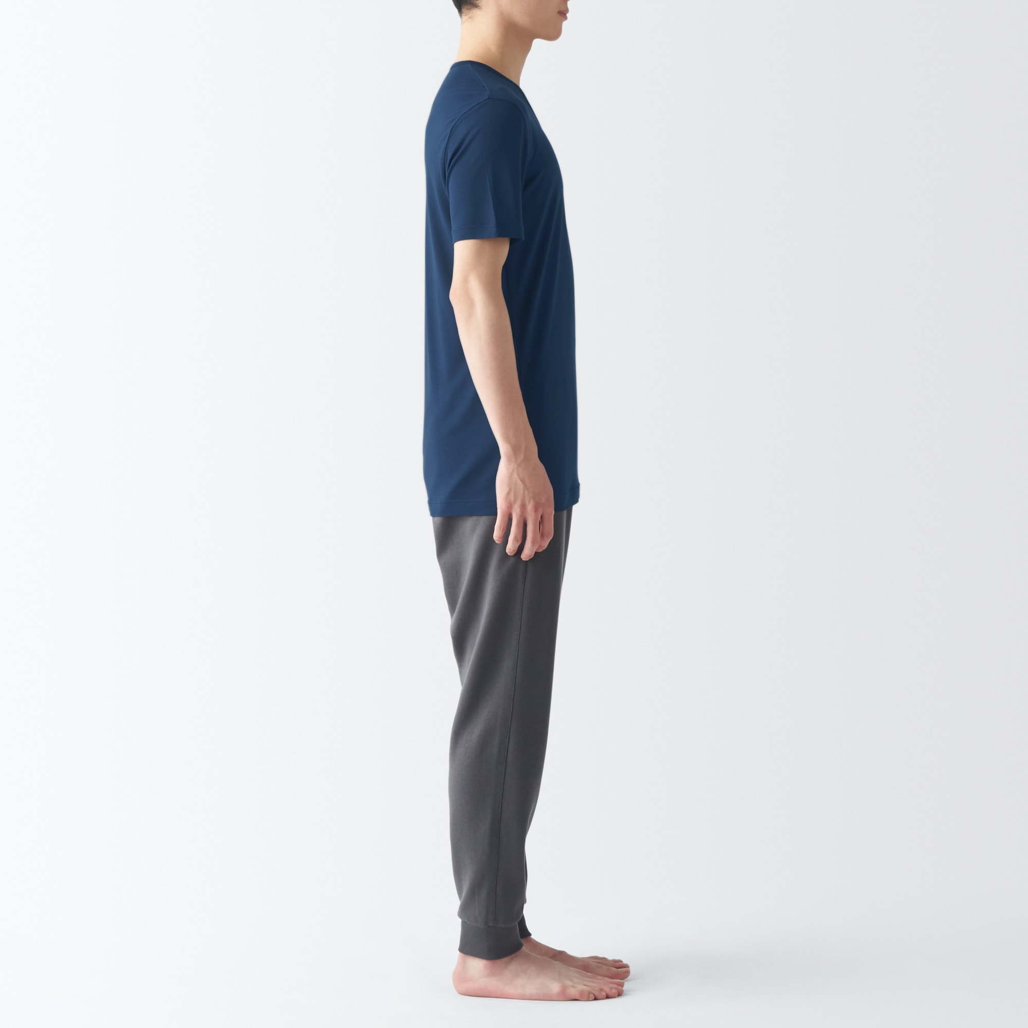 紳士　ひんやりなめらか　Ｖネック半袖Ｔシャツ