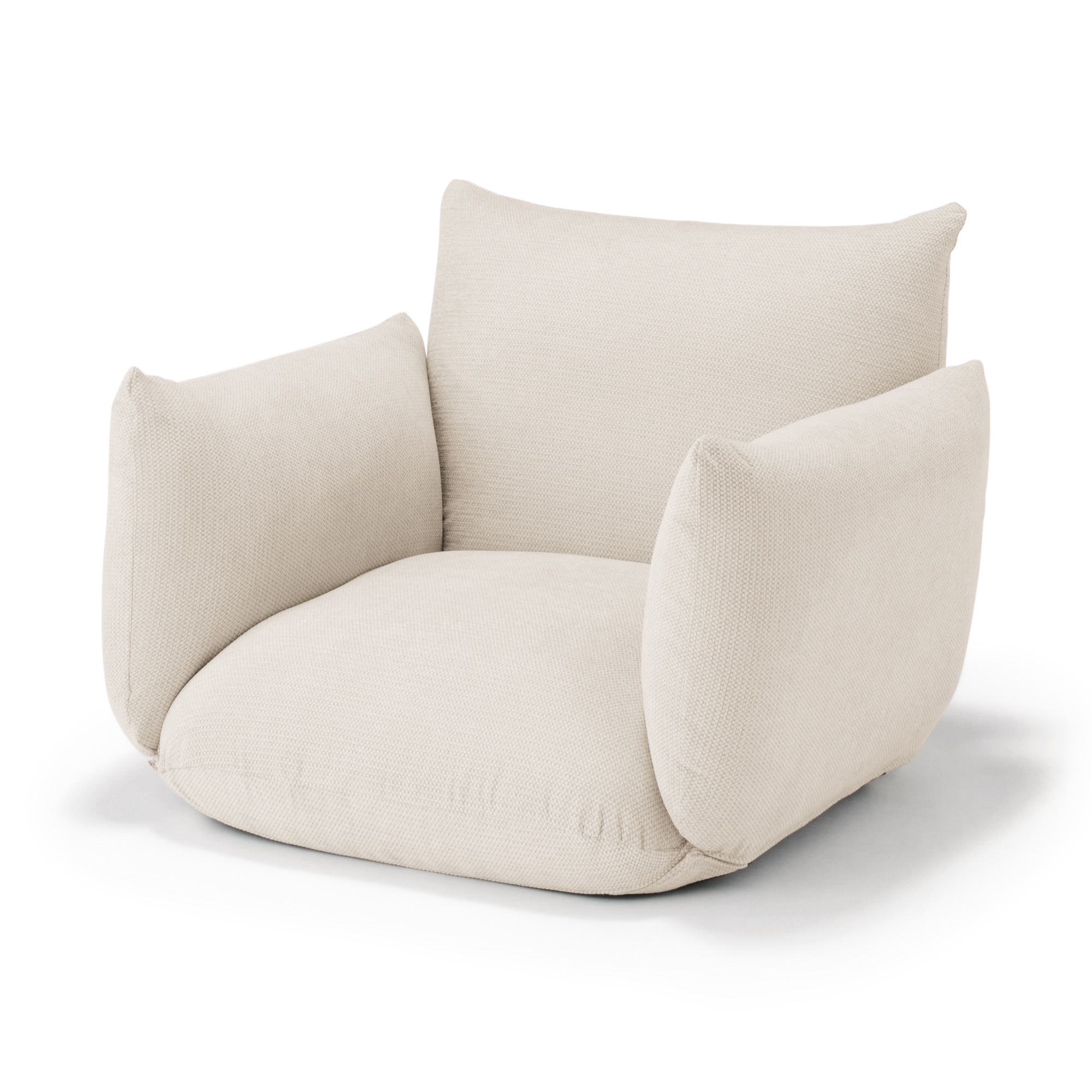 リクライニング　フロアソファ　１シーター　ベージュ