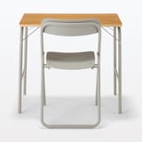 スチールパイプ折りたたみチェア板座