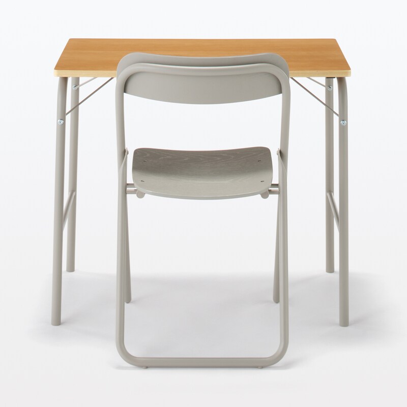 スチールパイプ折りたたみチェア板座 | 無印良品 