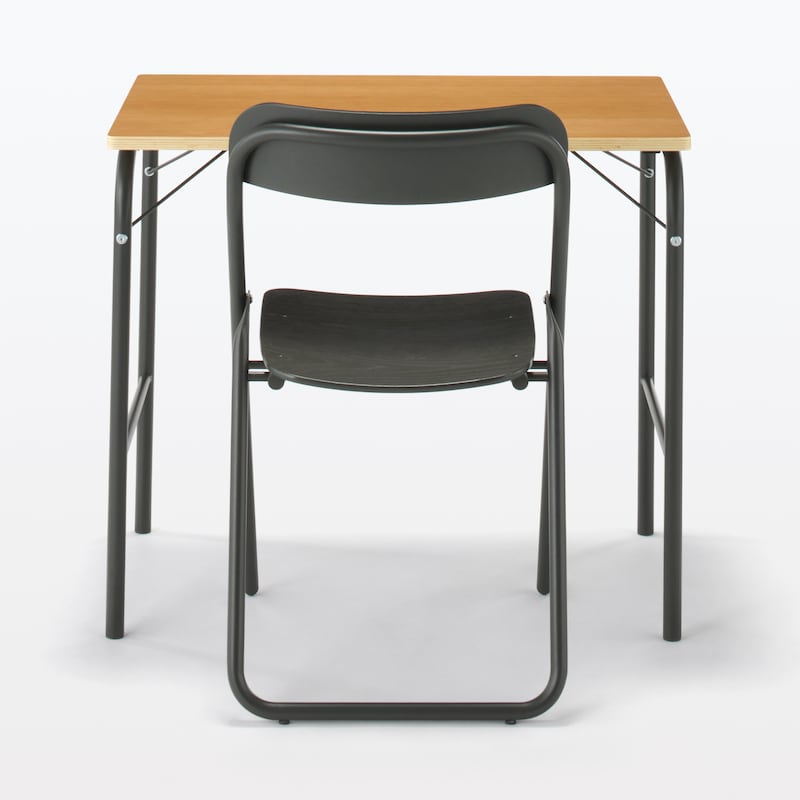 スチールパイプ折りたたみチェア板座 | 無印良品