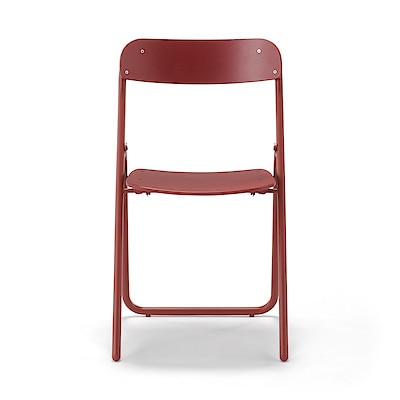 スチールパイプ折りたたみチェア板座