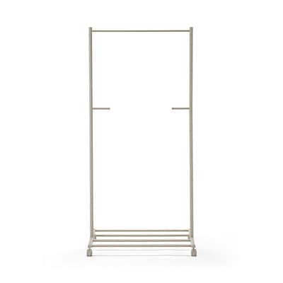 スチールパイプハンガーラック　ワイド　ウォームグレー