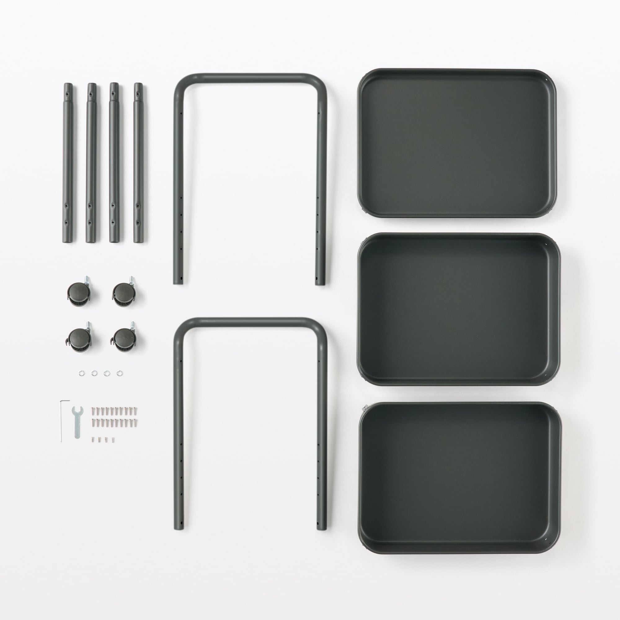 スチールパイプワゴンラック