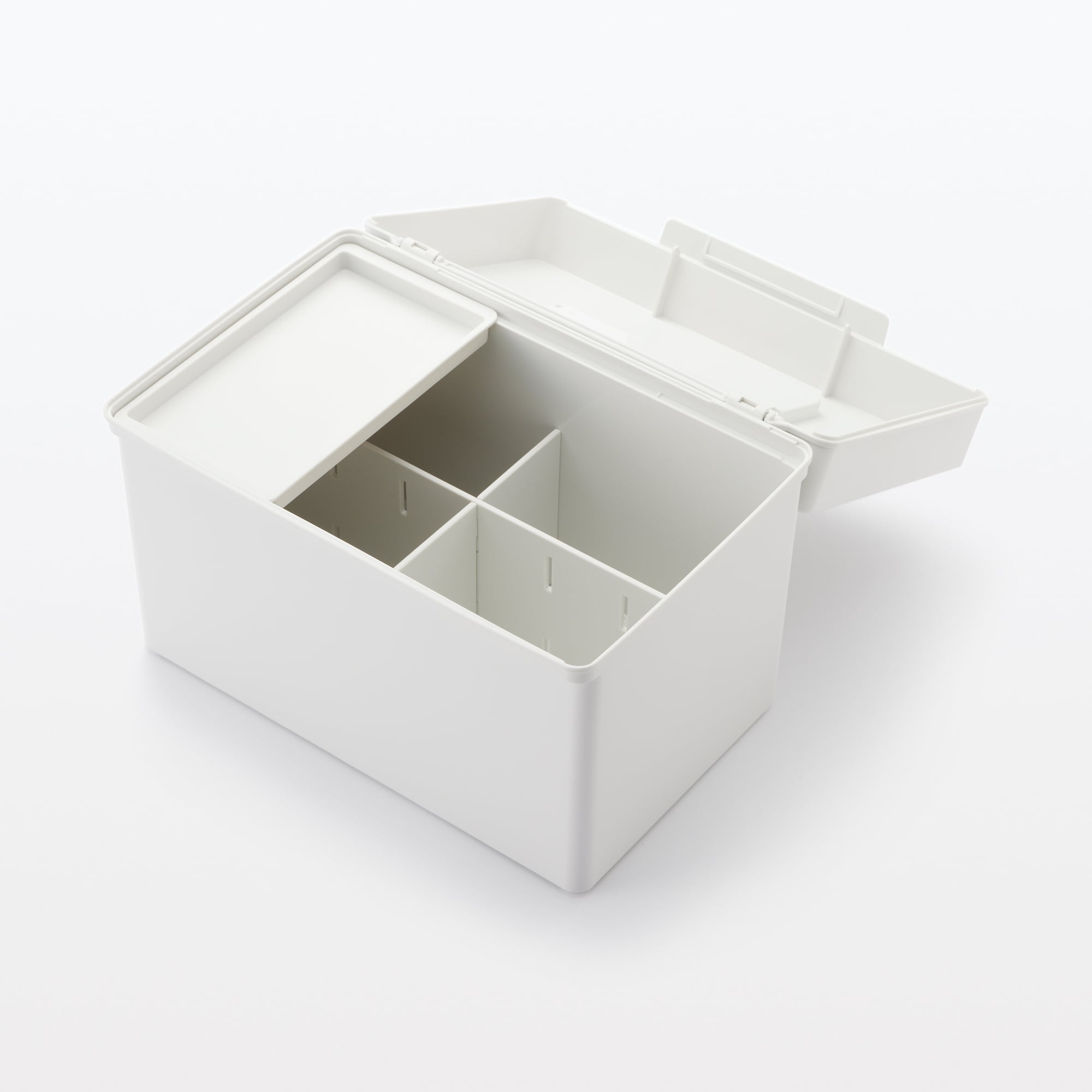 ポリプロピレン　救急箱　ホワイトグレー