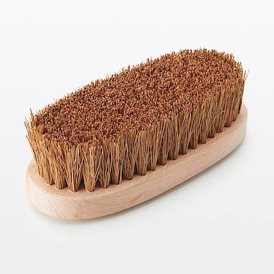 天然素材の掃除用品　ヤシ材ブラシ　約幅６×長さ１３ｃｍ