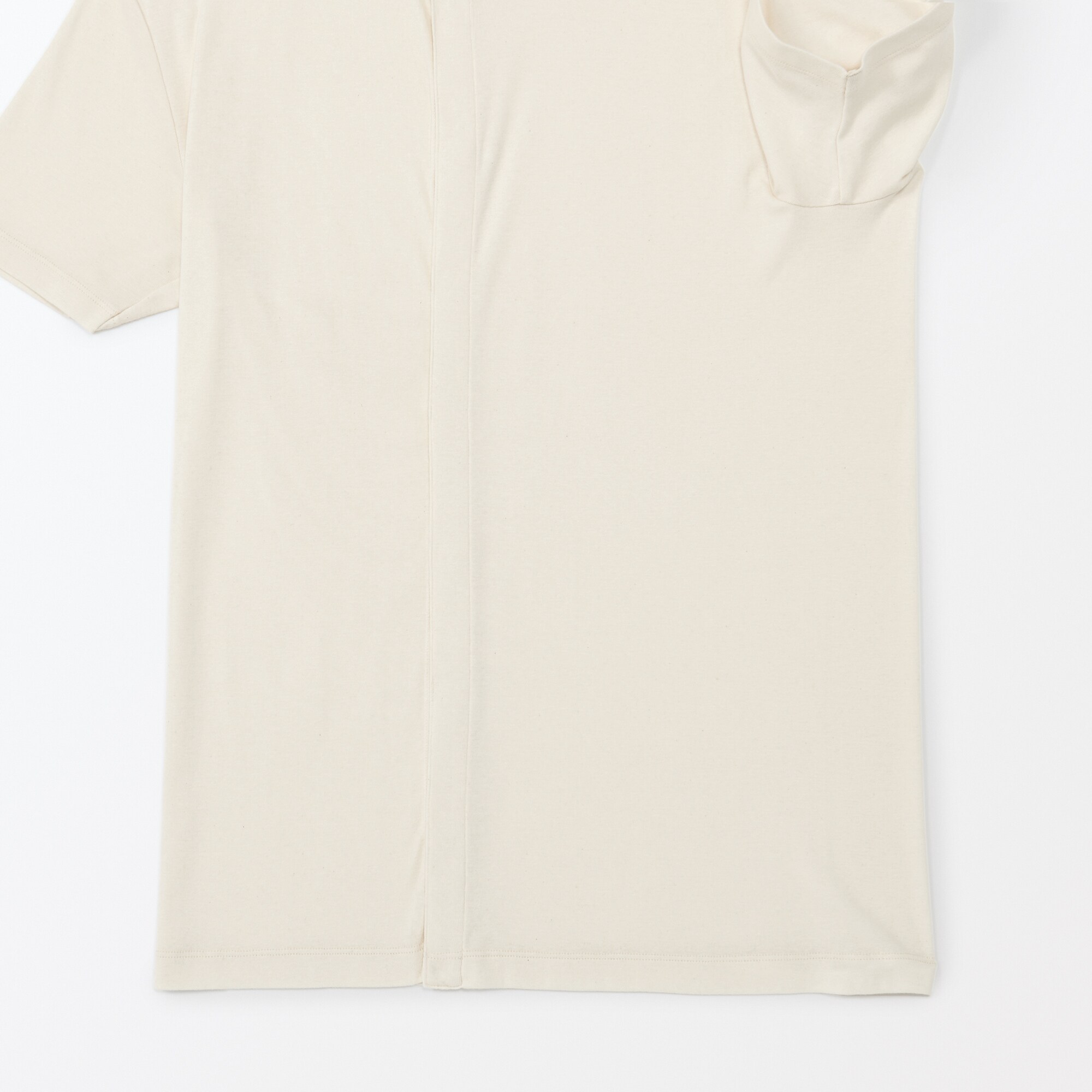 紳士 無染色前開き クルーネック半袖Tシャツ | 無印良品