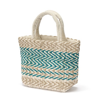 インドの手織り　ミニトートバッグ