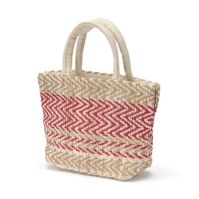 インドの手織り　ミニトートバッグ