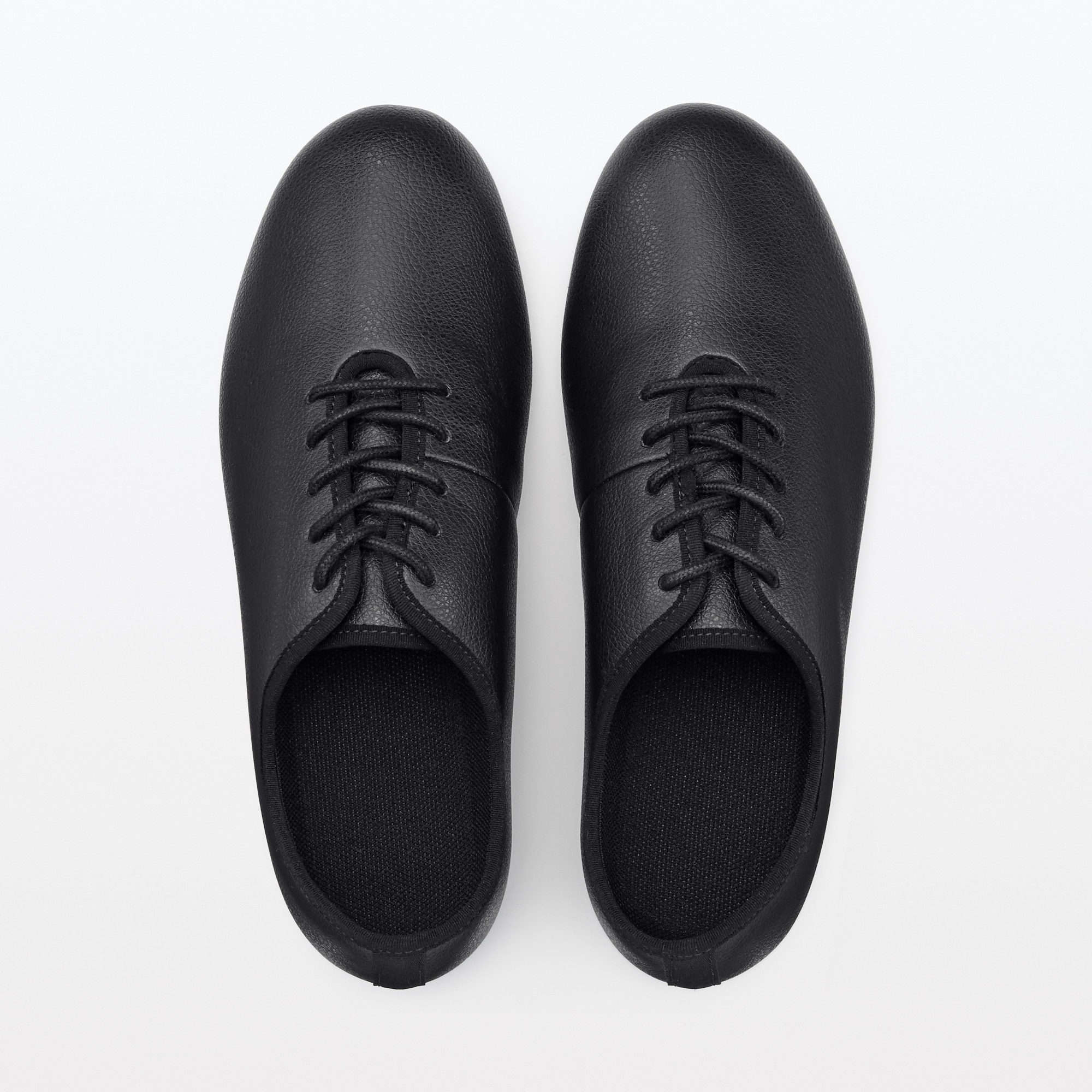 婦人　革の端材を再利用した　レースアップシューズ