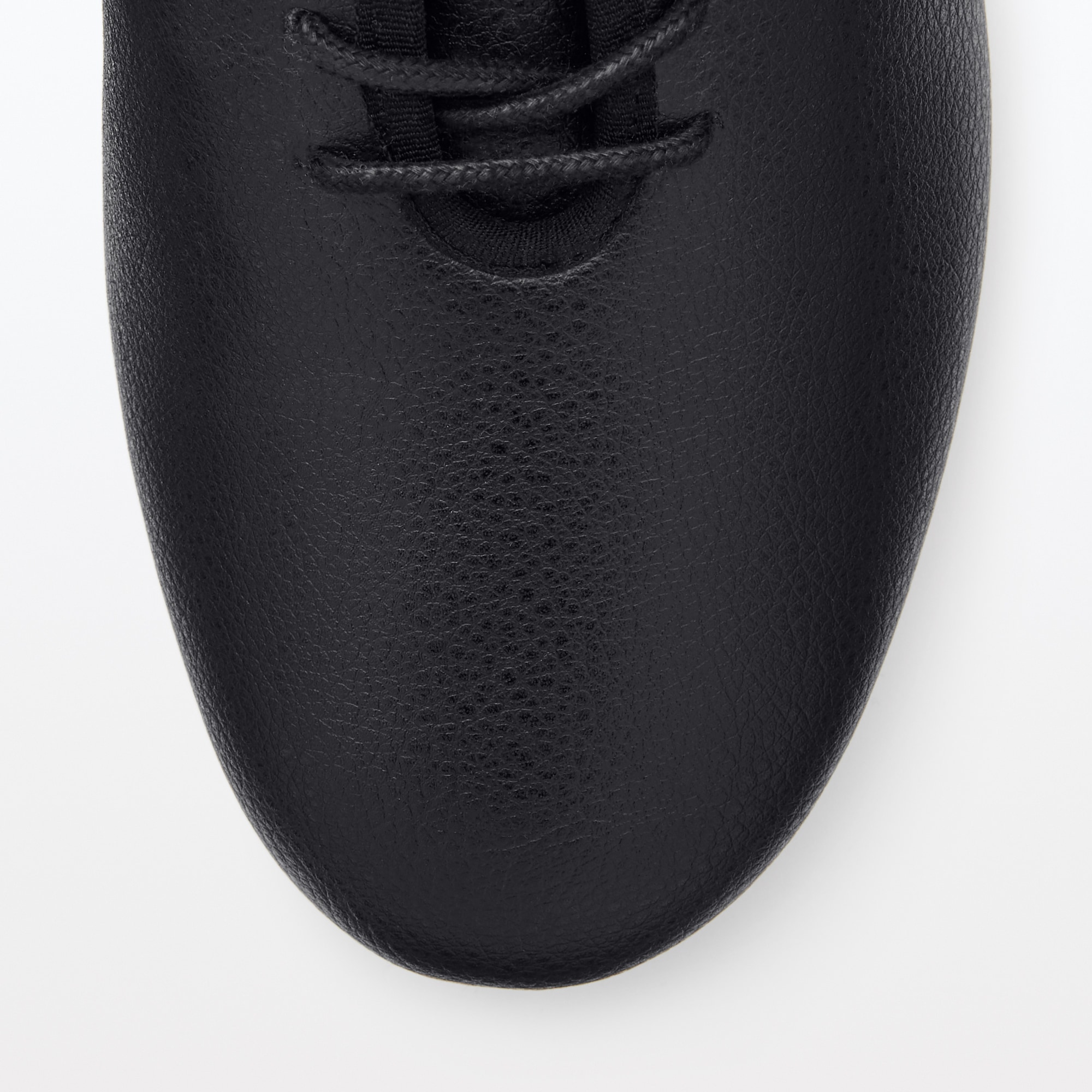 婦人　革の端材を再利用した　レースアップシューズ