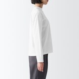 婦人　天竺編みクルーネック長袖Ｔシャツ