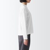 婦人　天竺編みクルーネック長袖Ｔシャツ