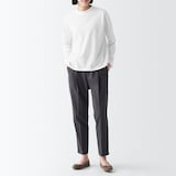 婦人　天竺編みクルーネック長袖Ｔシャツ