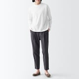 婦人　天竺編みクルーネック長袖Ｔシャツ