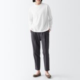 婦人　天竺編みクルーネック長袖Ｔシャツ