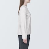 婦人　天竺編みクルーネック長袖Ｔシャツ