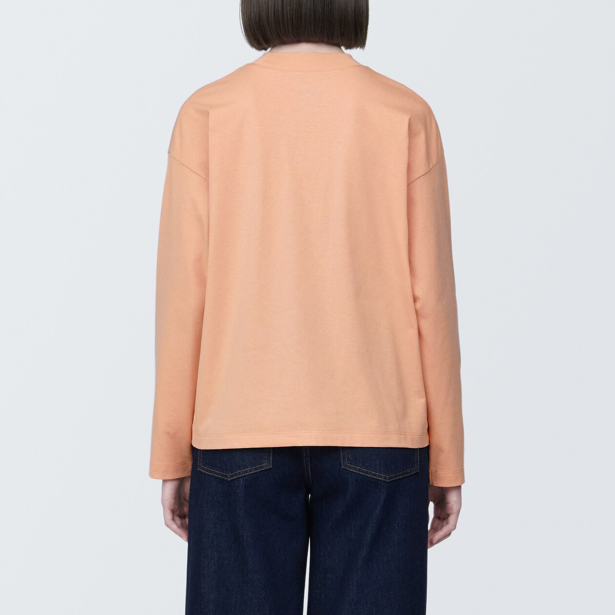 婦人　天竺編みクルーネック長袖Ｔシャツ