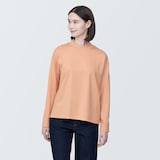 婦人　天竺編みクルーネック長袖Ｔシャツ