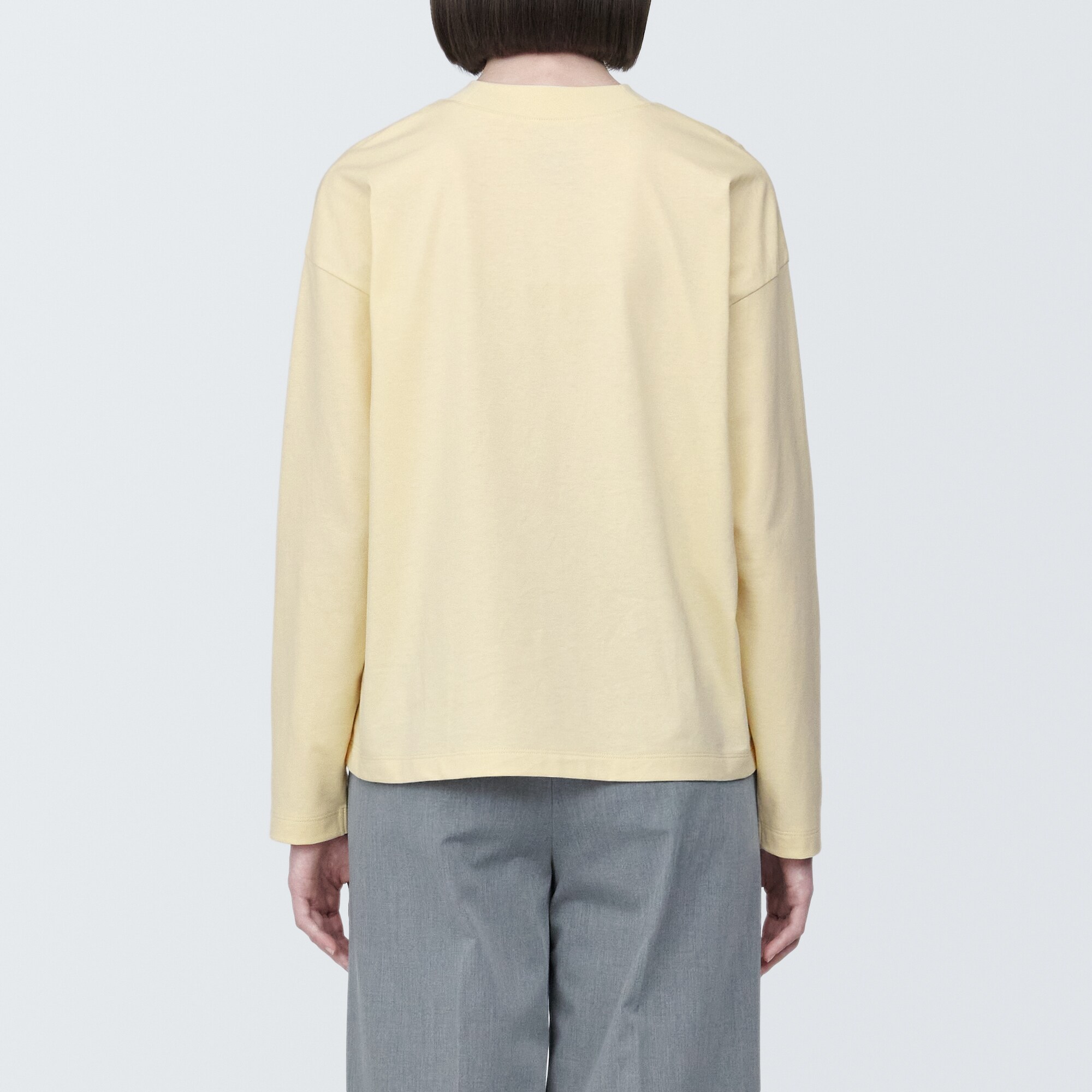 婦人　天竺編みクルーネック長袖Ｔシャツ