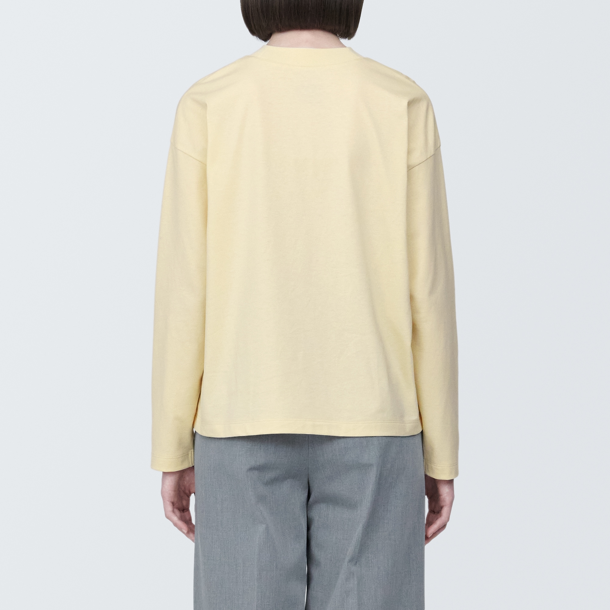 婦人　天竺編みクルーネック長袖Ｔシャツ