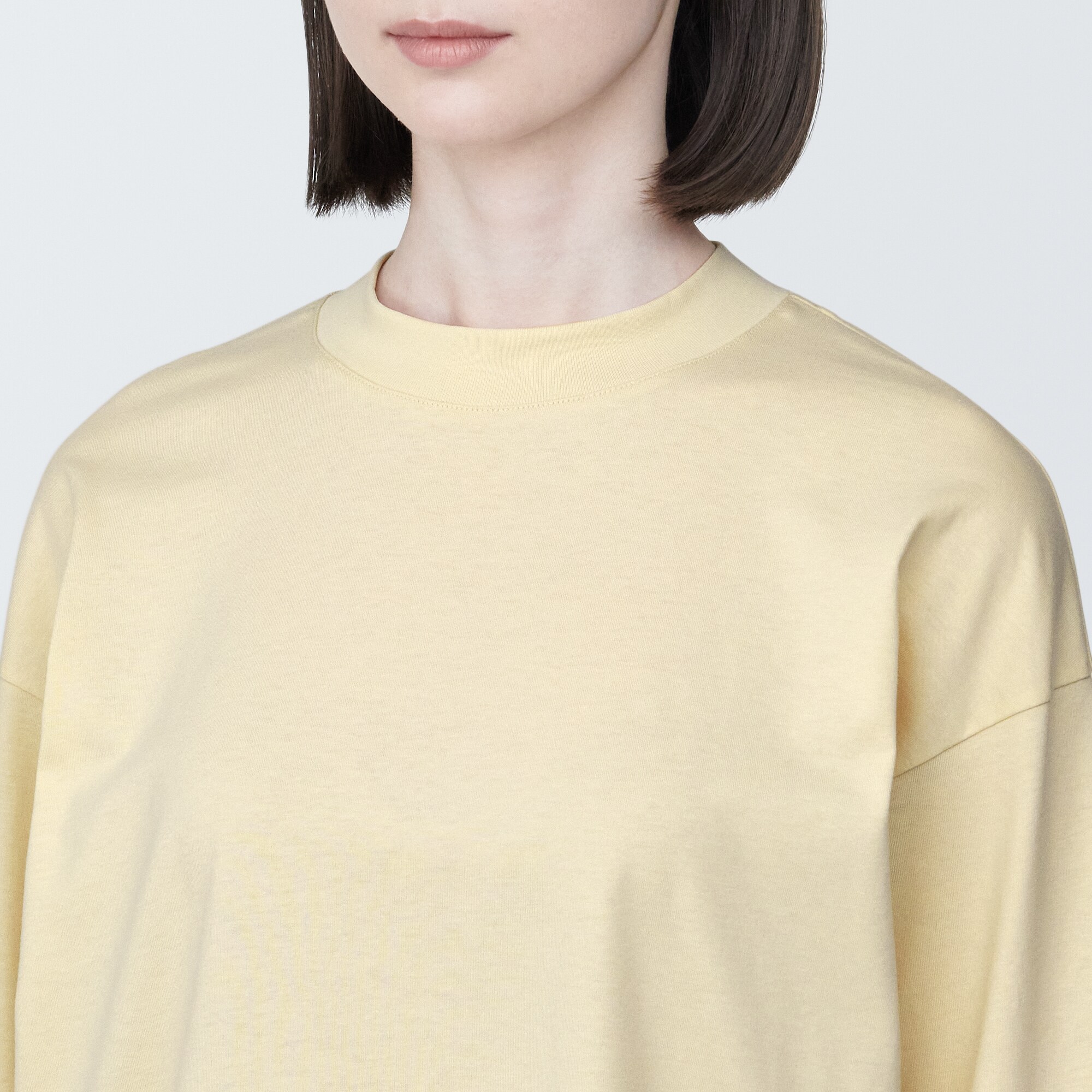 婦人　天竺編みクルーネック長袖Ｔシャツ