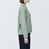 婦人　天竺編みクルーネック長袖Ｔシャツ