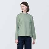 婦人　天竺編みクルーネック長袖Ｔシャツ