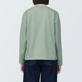 婦人　天竺編みクルーネック長袖Ｔシャツ