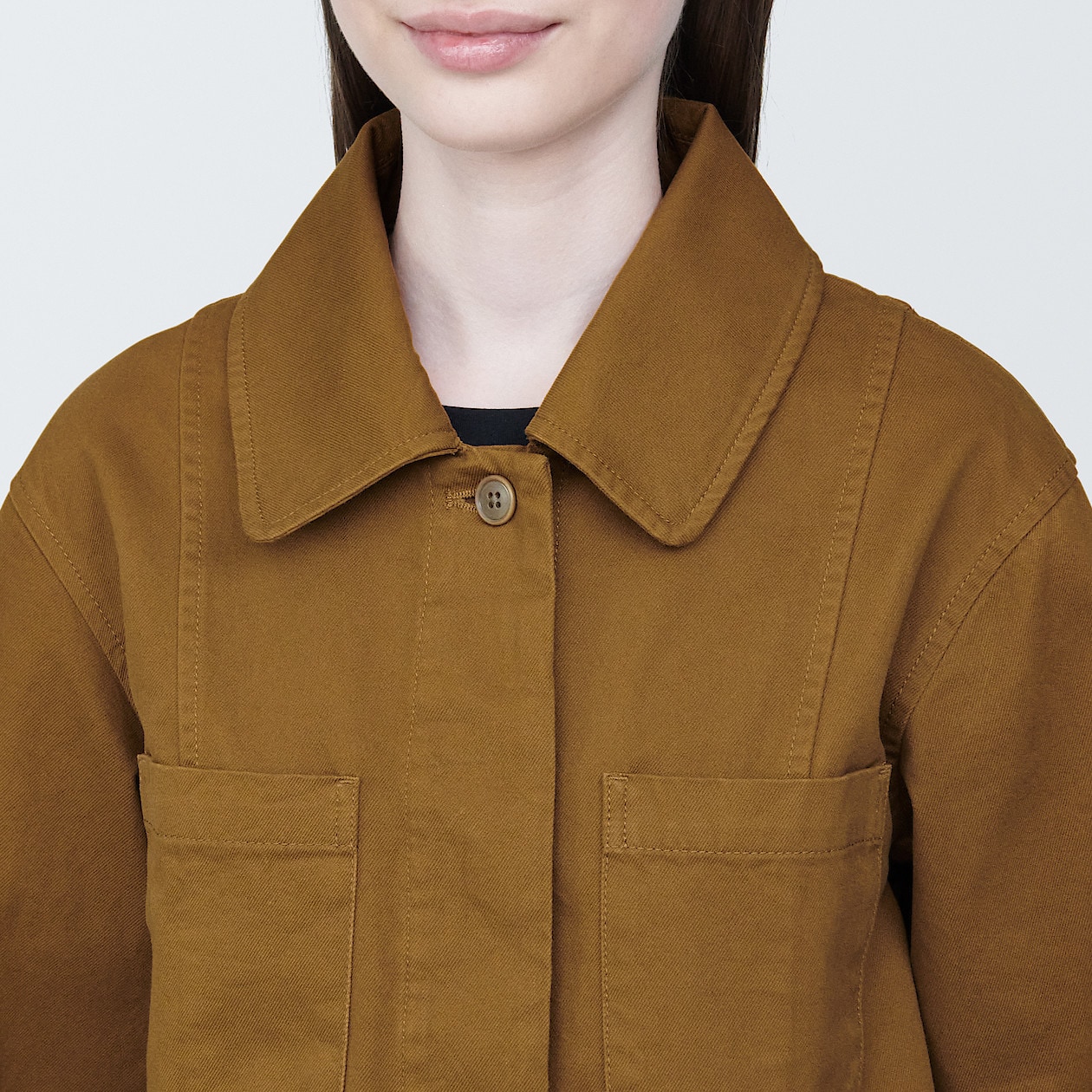 婦人　木の実から作ったカポック混シャツジャケット