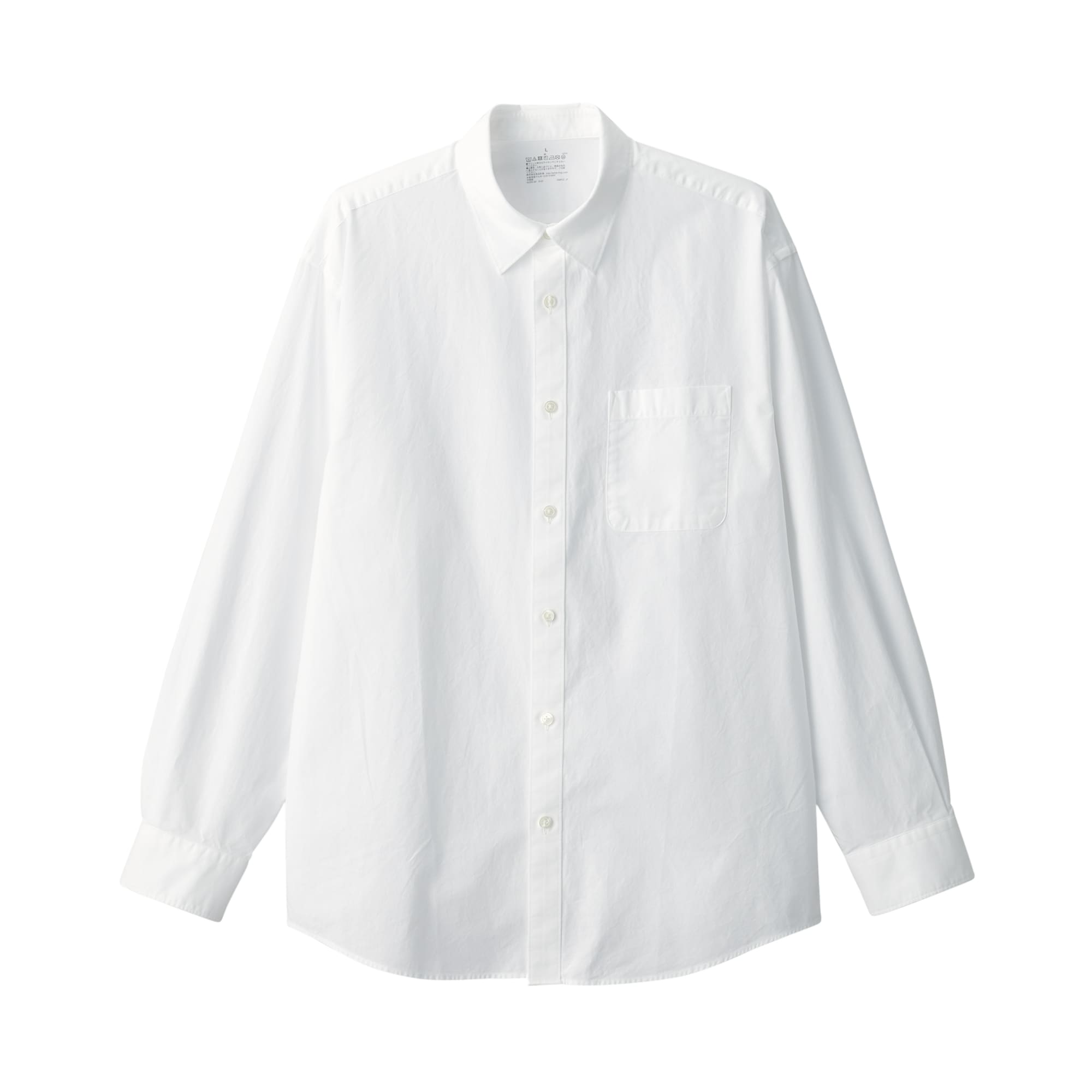 紳士　洗いざらしブロード長袖シャツ