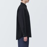 紳士　洗いざらしブロード長袖シャツ